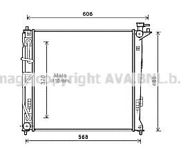 AVA QUALITY COOLING Радиатор, охлаждение двигателя HY2282